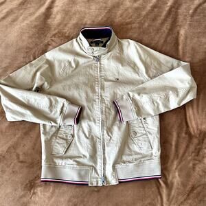 Vintage Tommy Hilfiger Harrington Jacket Medium Mens Beige Windbreaker